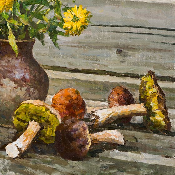 Still Life with Porcini Mushrooms