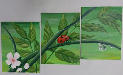 Ladybug. Triptych by Svetlana Vorobyeva
