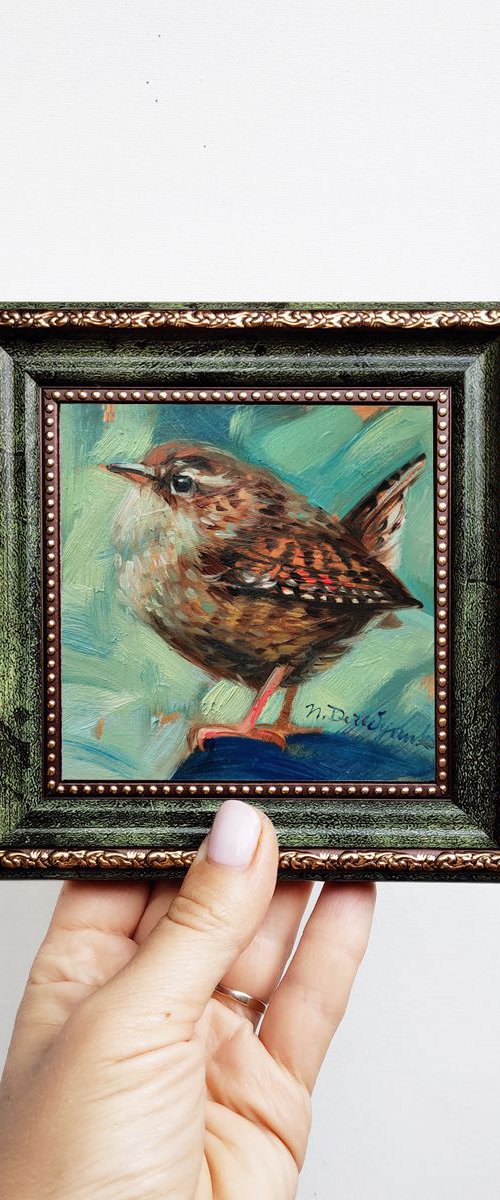 Wren bird by Nataly Derevyanko