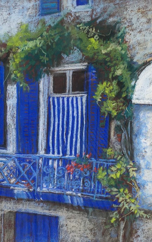 French Blue Shutters by Patricia Clements