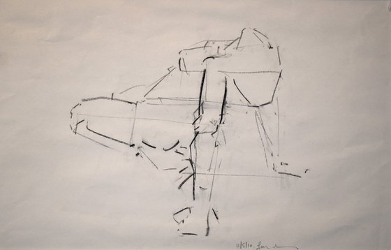 Study of a female Nude - Life Drawing No 430