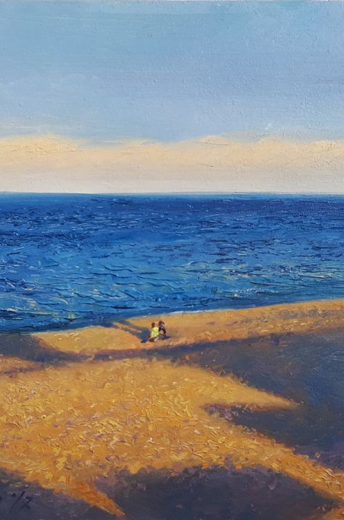 Blue sea landscape by Nataly Derevyanko