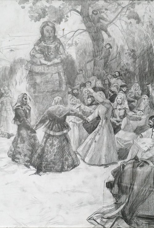 Maslenitsa. Farewell to winter. 17th century by Simon Kozhin