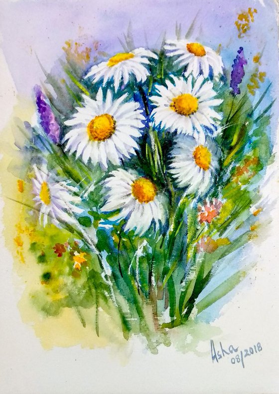 Daisies nodding in the breeze 2