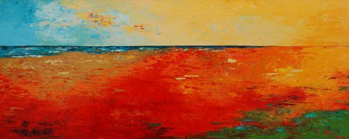 Seascape Red (ref#:1234-40MM) by Saroja La Colorista
