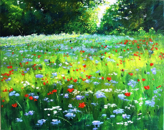 Sunrise and Wildflowers