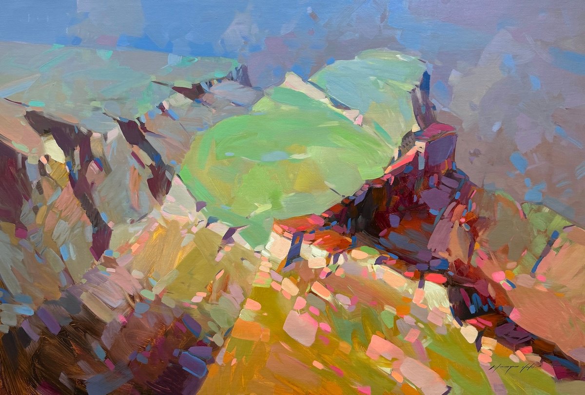 Canyon View By Vahe Yeremyan, 45 X 30, Artwork For Sale On Artfinder