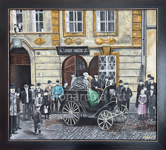 The first automobile in Prague, 1898