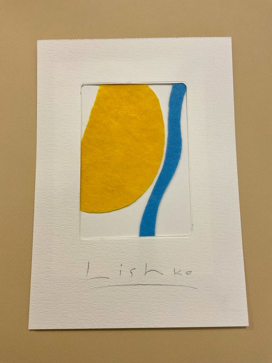 YELLOW AND BLUE 21*15 CM / 8,26*5,90 INCH \