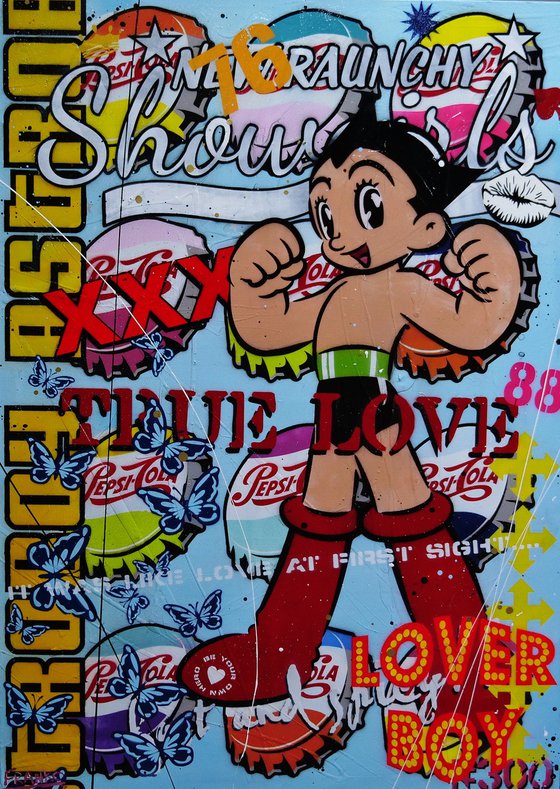 Astro 140cm x 100cm Astro Boy Textured Urban Pop Art