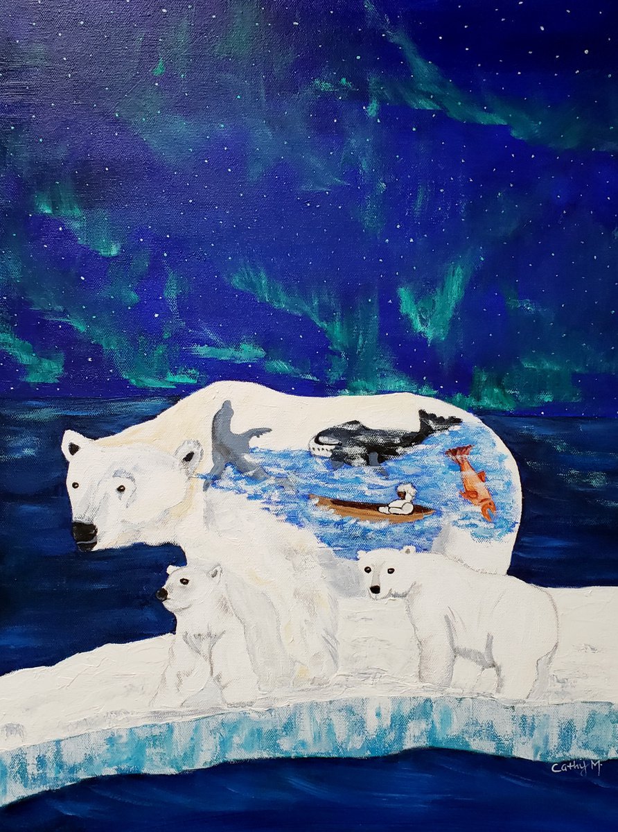 Animal Oil Painting By Cathy Maiorano, 18 X 24, Where Do We Go From Here, Original Artwork