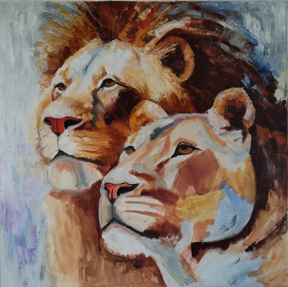 Lion and lioness