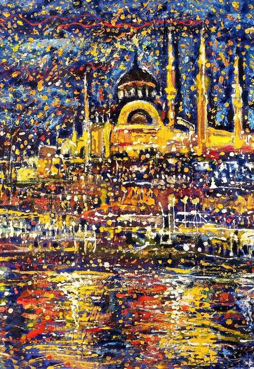 Bosphorus at Starry Night by Alex Solodov