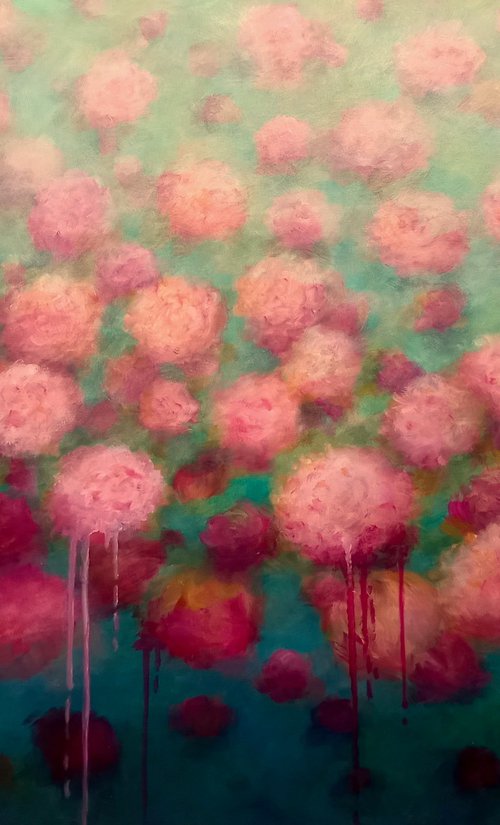 Peonies Merged & Submerged by Lee Campbell