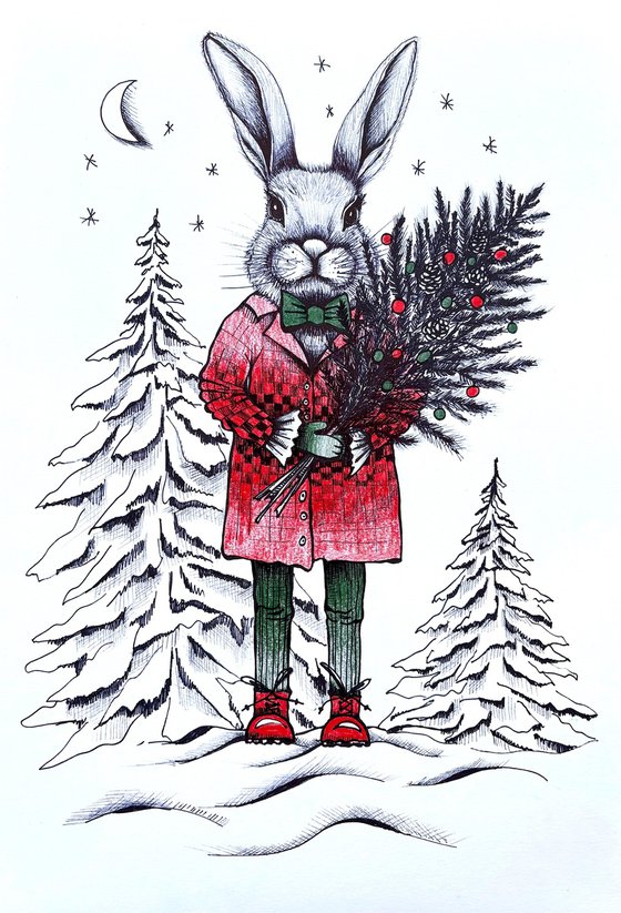 CHRISTMAS GENTLEMAN BUNNY