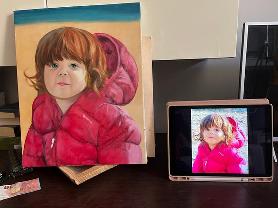 Puffer Jacket on the Shore