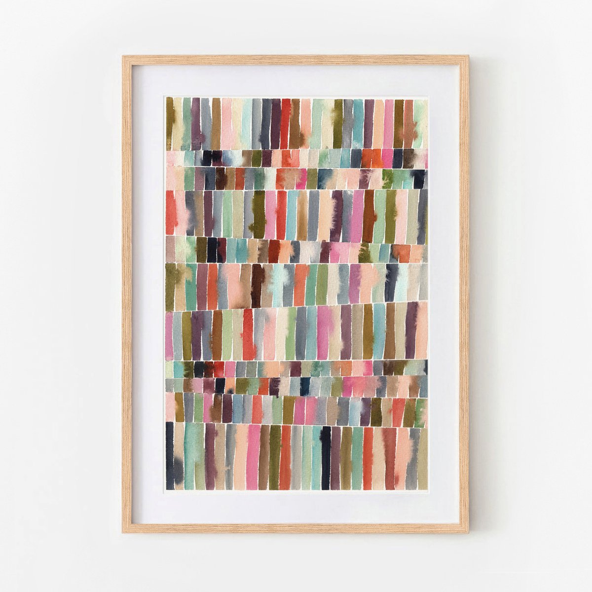 Abstract Watercolor Stripes by Anja Boban