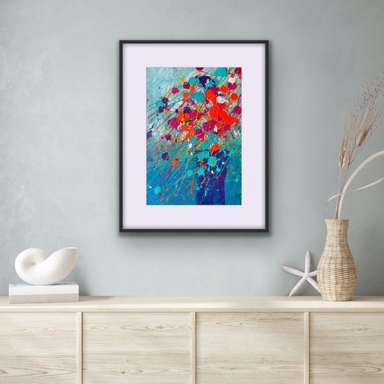 Romantic Flowers Abstract painting