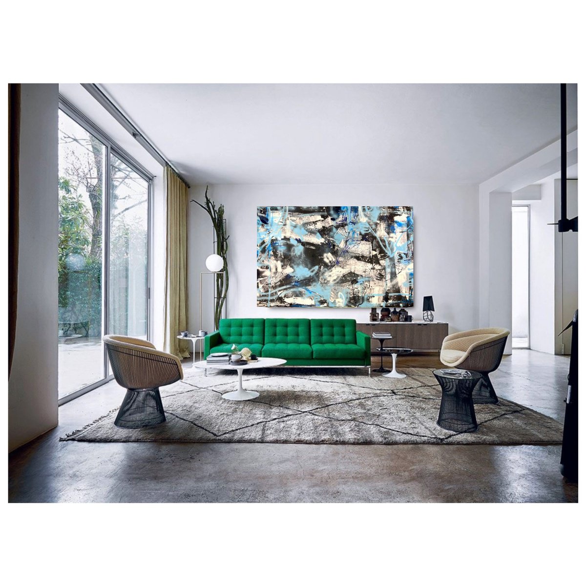 Abstract Painting By Maria Esmar, 87 X 55", Everything Is Changing, Original Artwork