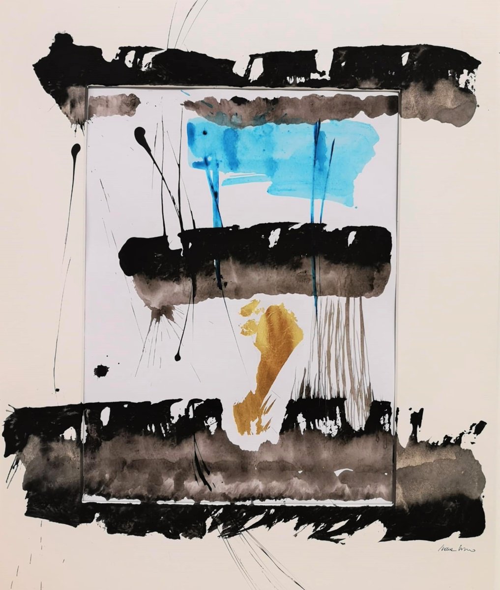 Abstract Acrylic Painting By Ivana Urso, 19 X 23, Beyond The Margin, Original Artwork