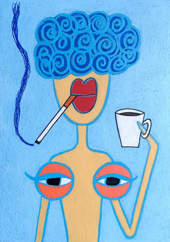 My tits love coffee and cigs 2