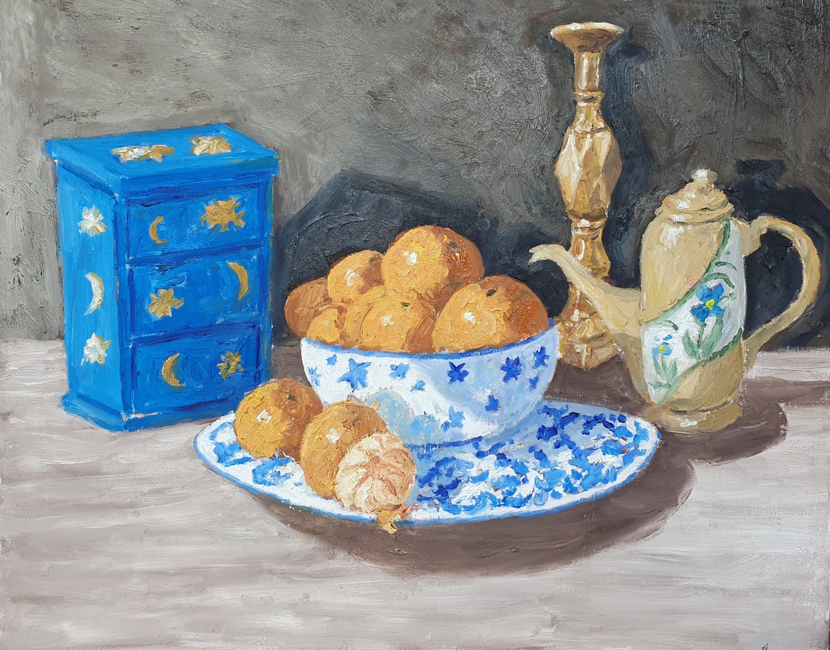 Still life with oranges by Colin Ross Jack