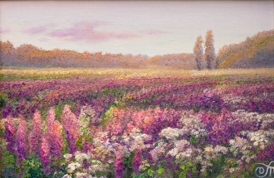 Summer landscape with flowers