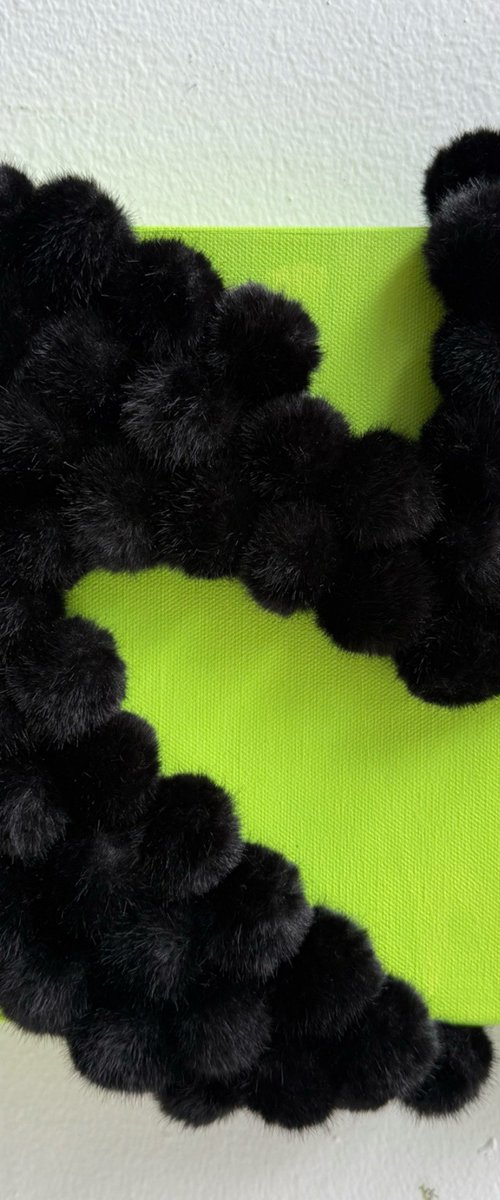 Textured Neon Heart by VICTO