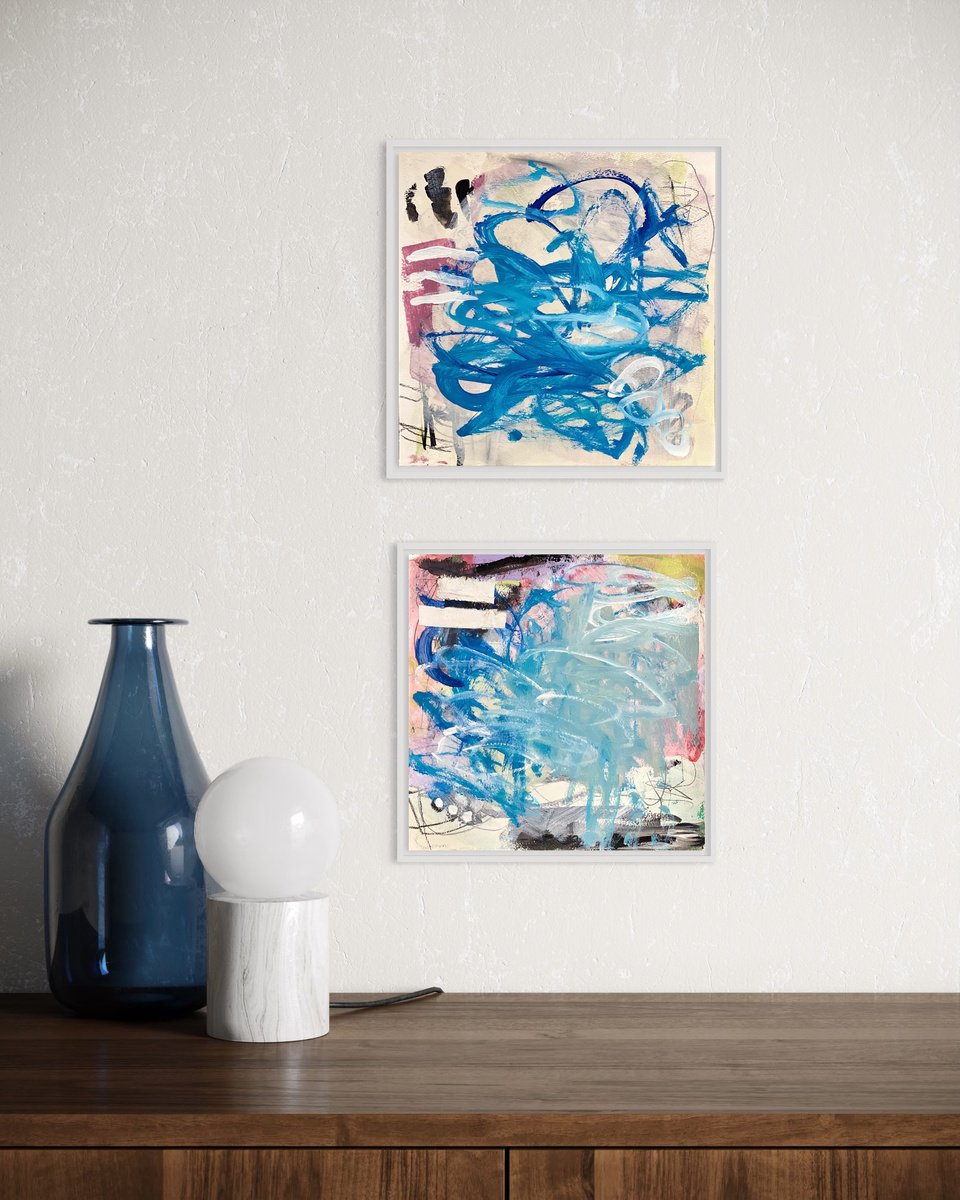 Whirlwind 1 And 2 By Kat Crosby, 24 X 12, Artwork For Sale On Artfinder