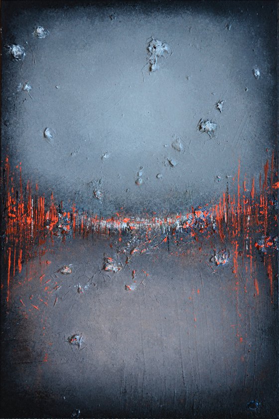 In The Moonlight - Textured Modern Abstract art