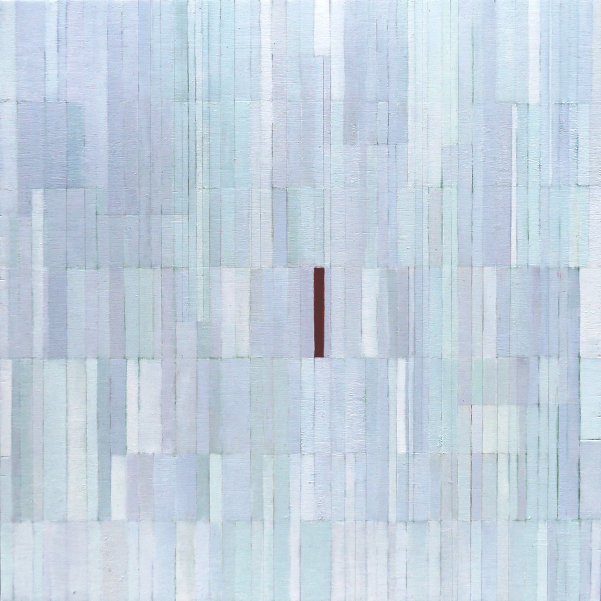 Geometric Abstract Oil Painting By Anna Jannack, 12 X 12, Biblioteca Xiv, Original Artwork