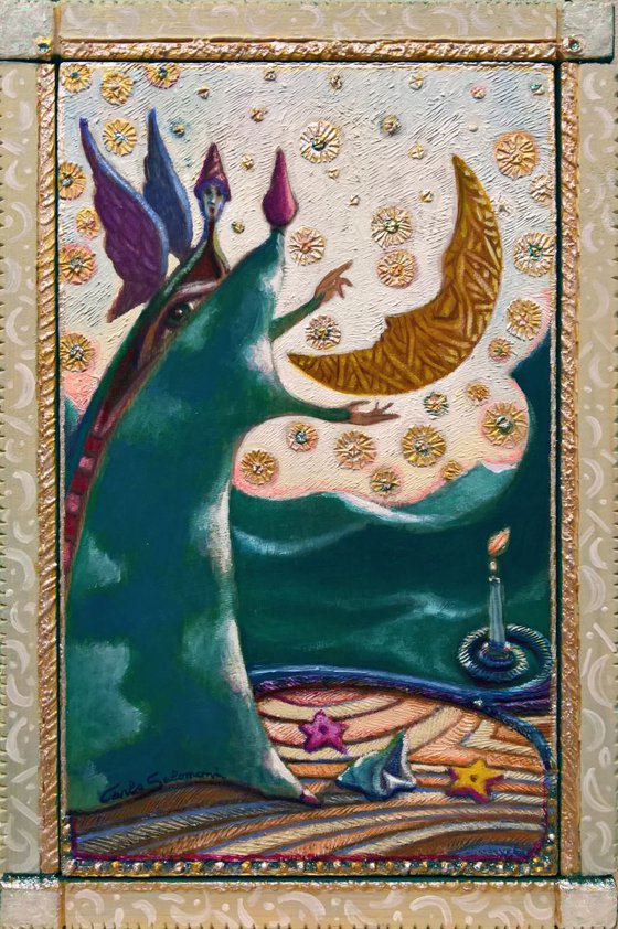 TAROT'S MOON - ( framed)