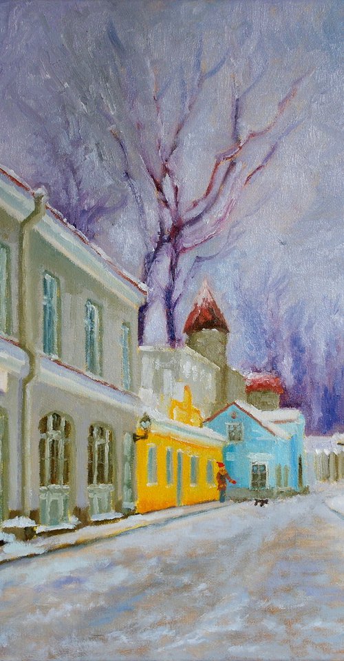 Winter Tallinn, Uus Street by Juri Semjonov