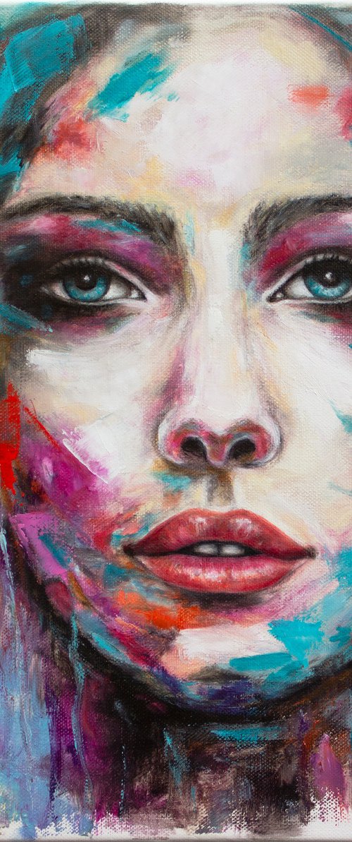 Woman's portrait Eyes Contact 1 by Mila Moroko
