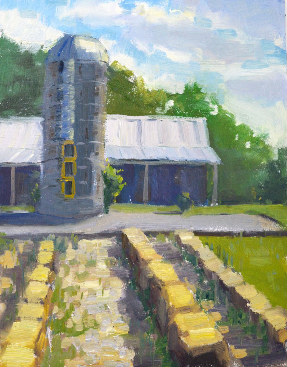 Impressionistic Cityscapes Oil Painting By Kristina Sellers, 11 X 14", Perfect Venue, Original Artwork