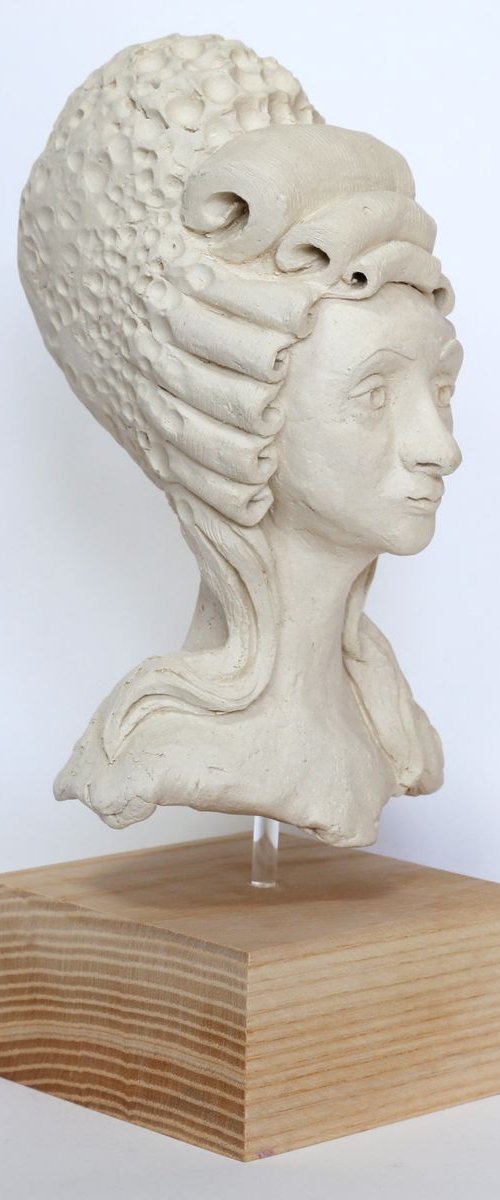 Marie: ceramic portrait sculpture by Gabrielle Turner