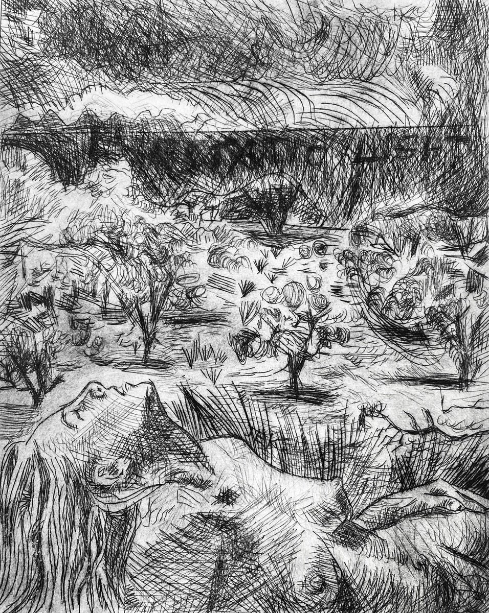 Impressionistic Etchings & Engravings , Ecstatic Light Drypoint By Darren Jekel, 11 X 14, Artwork For Sale On Artfinder