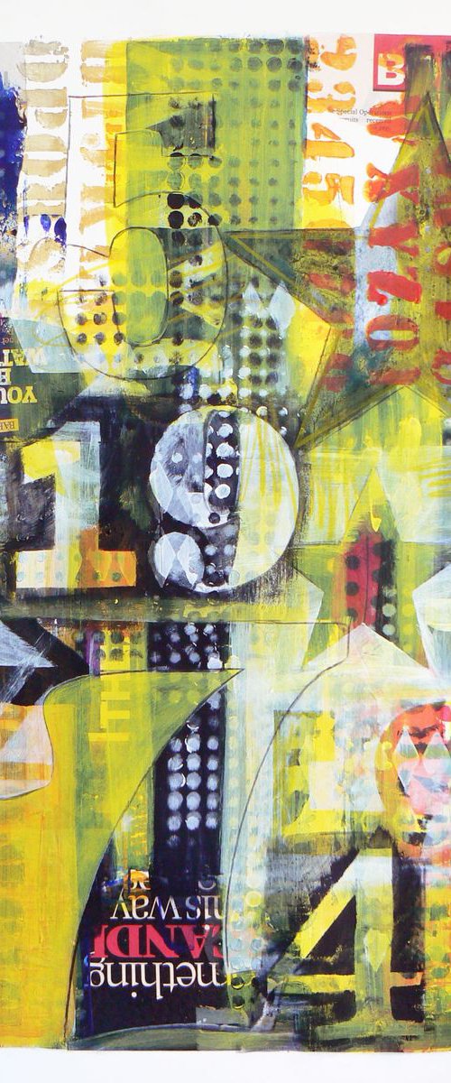Surface #2 (typography, bill stickers, urban decay painting) by Carolynne Coulson