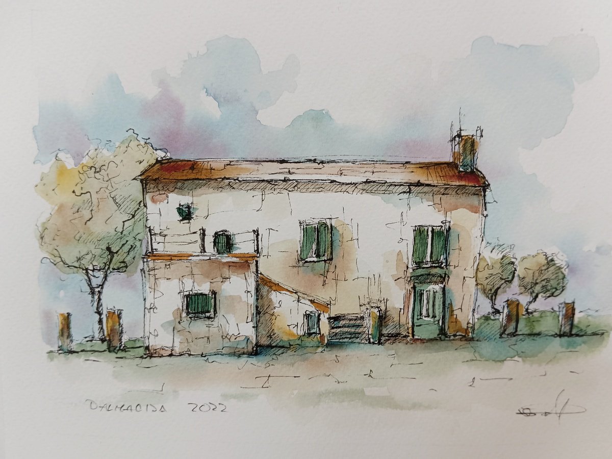 Old stone house on Adriatic coast. by Marinko Saric