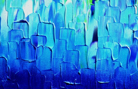 Relief Blue 32 - Large Abstract Ocean