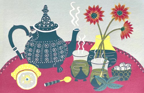 Moroccan Tea Time by Nathalie Pymm Art