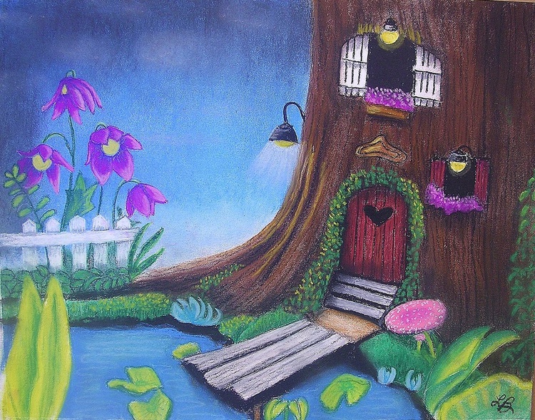 Fantasy Treehouse By Linda Burnett Artfinder