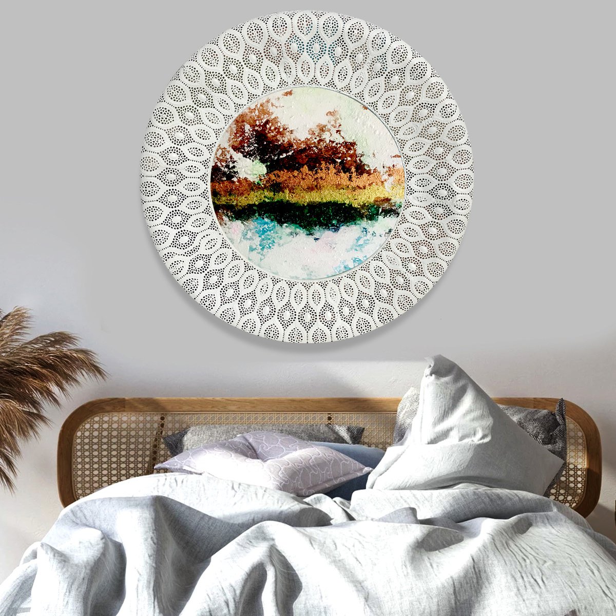 Abstract Painting By Lynne Godina-Orme, 35 X 35", Dream Catcher, Original Artwork