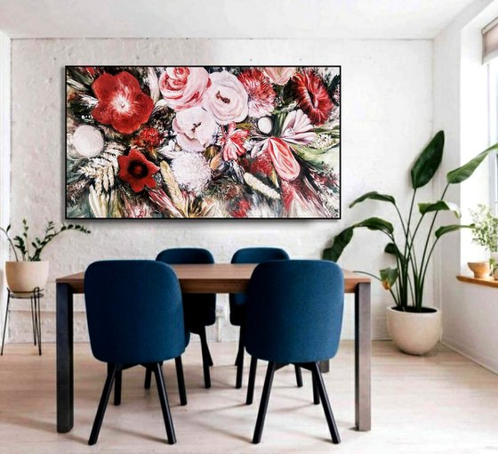 Red Flowers 120x70cm