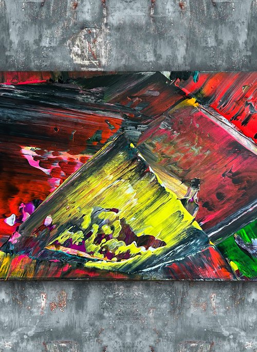 "Looney Tunes" - Original PMS Abstract Acrylic Painting On Canvas - 28" x 16" by Preston M. Smith (PMS)