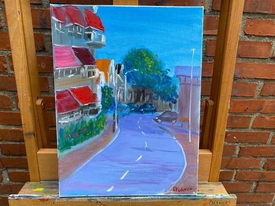 Street in Coevorden. Pleinair