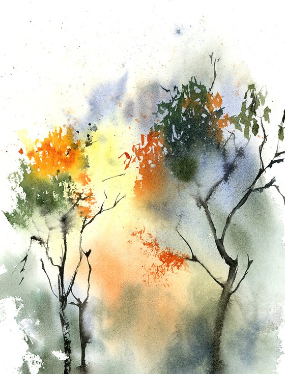 Forest (1 of 2) - Original Watercolor Painting