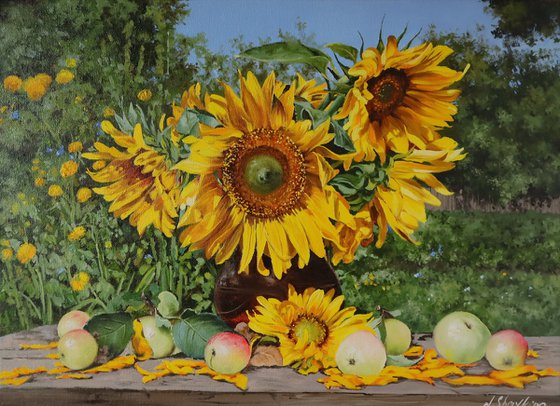 Sunflowers and Apples
