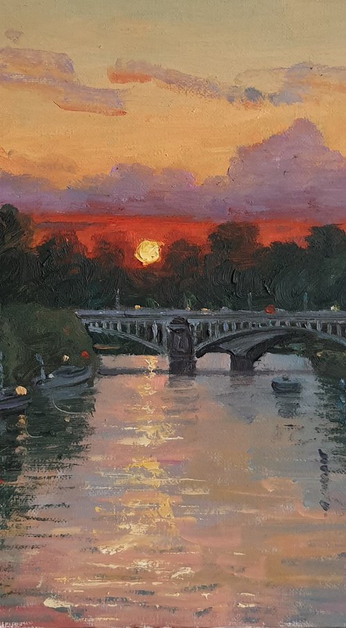 London Richmond railway bridge by Roberto Ponte