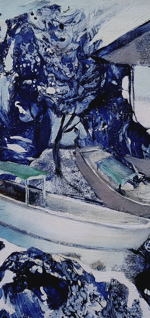 Abstract painting, blue painting by Kate Kulish